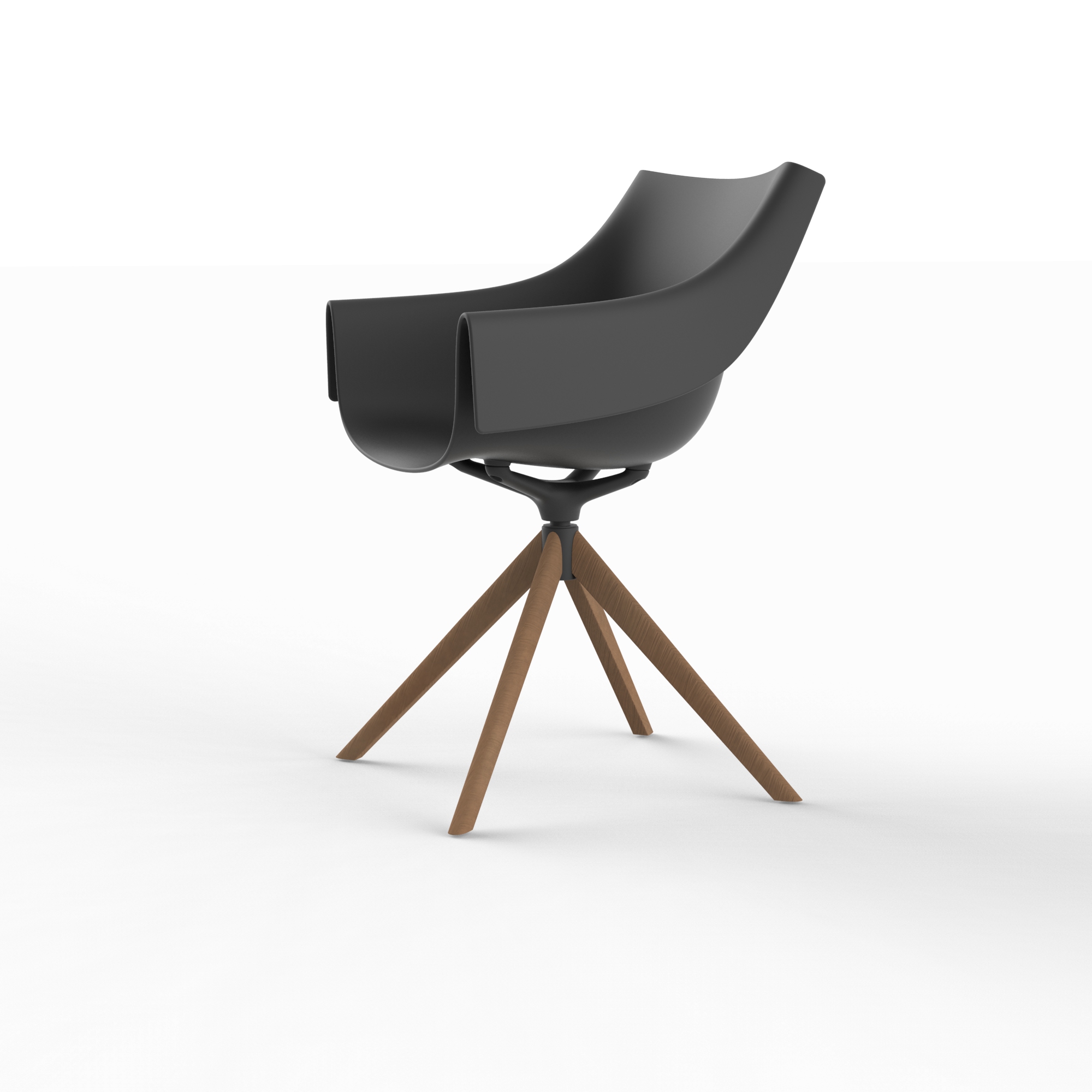 MANTA WOODEN SWIVEL ARMCHAIR